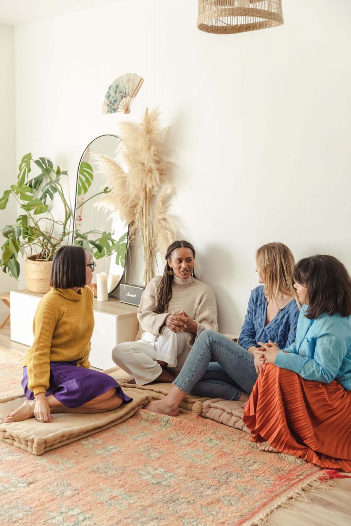 capturing group of women in conversation