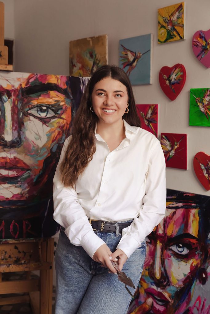 Lina Redford in her Artist's Studio 