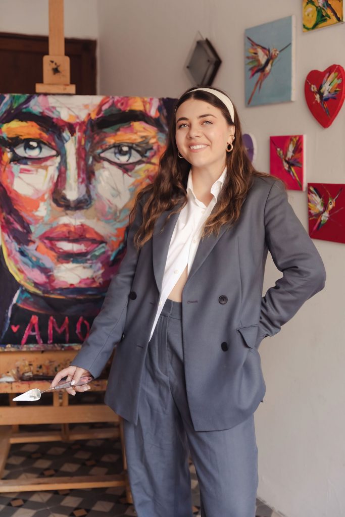 Lina Redford in her Artist's Studio 