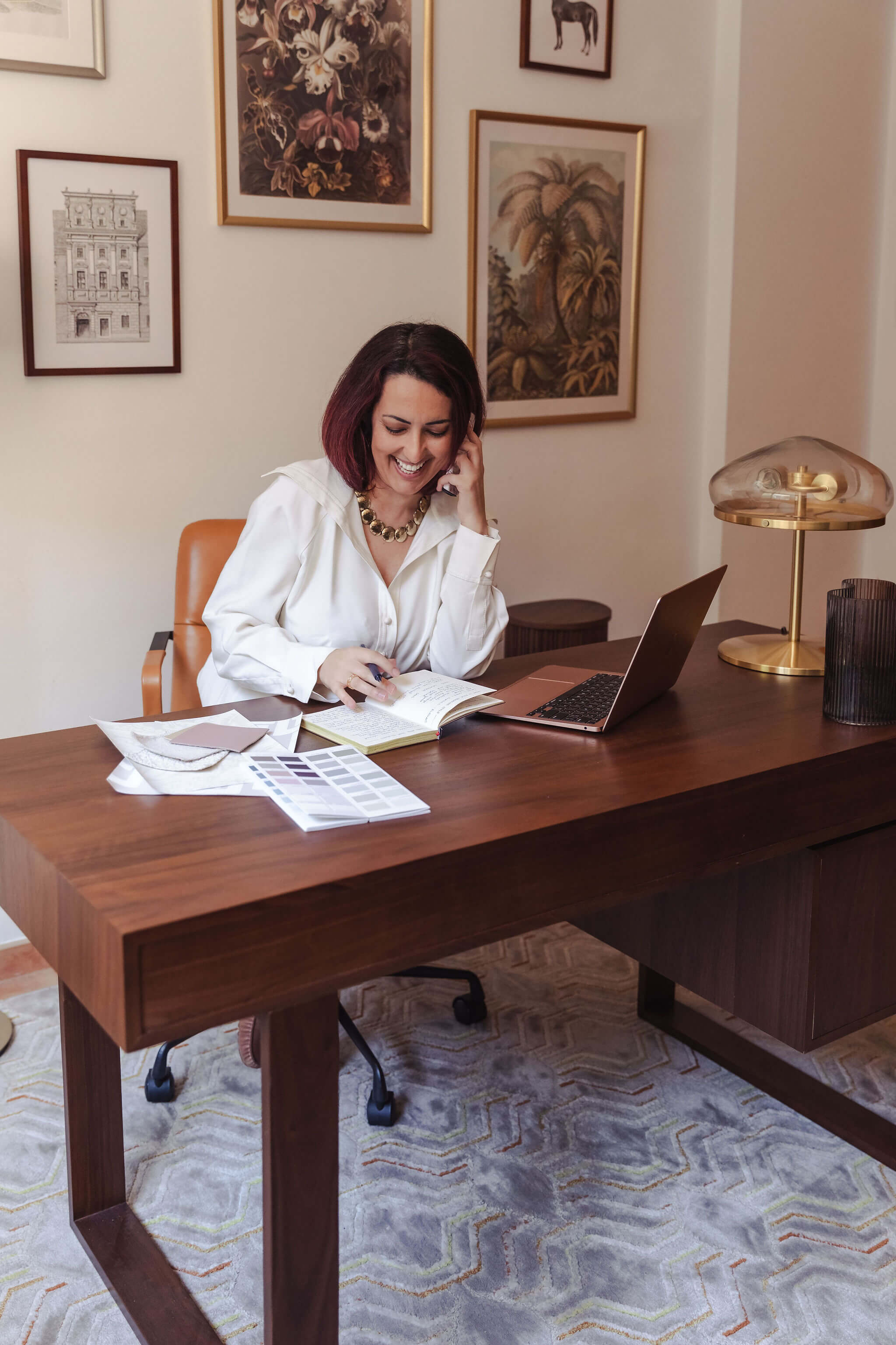 Marta Becceril of Menzel Mallorca during her personal branding photo session in Mallorca for interior designer